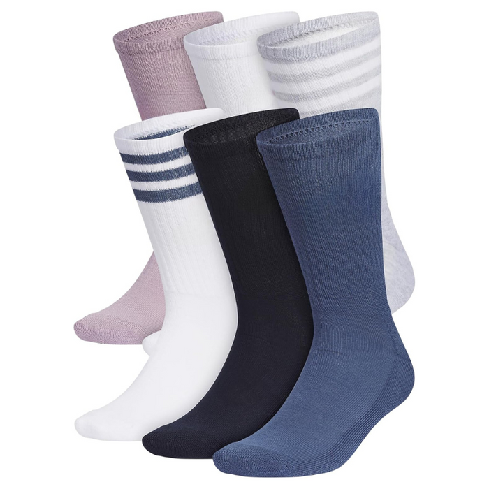 6 Pairs Athletic Crew Compression Socks - Support and Comfort