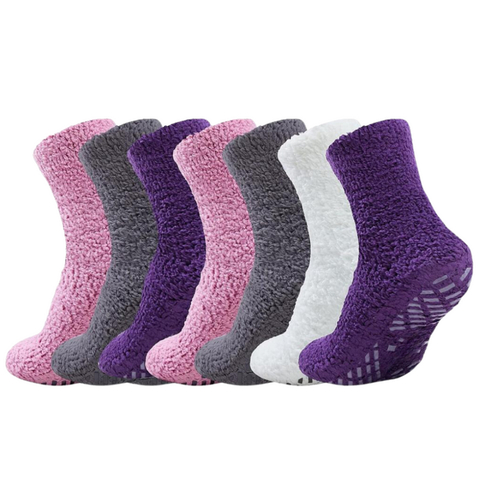 7-Pack Non-Slip Diabetic Socks - Cozy and Comfortable