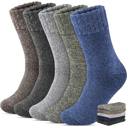 Warm Winter Wool Socks - Pack of 5