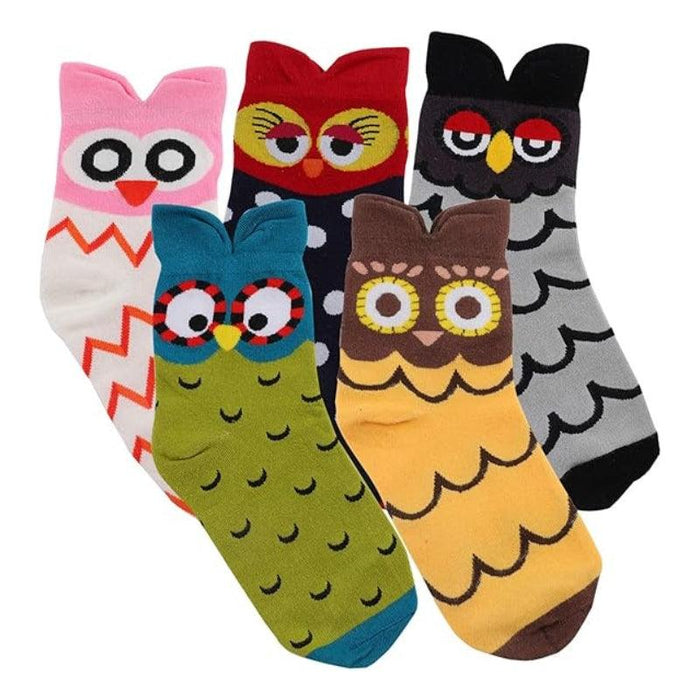 Animal Print Cartoon Socks – 5 Pairs for Fun and Style