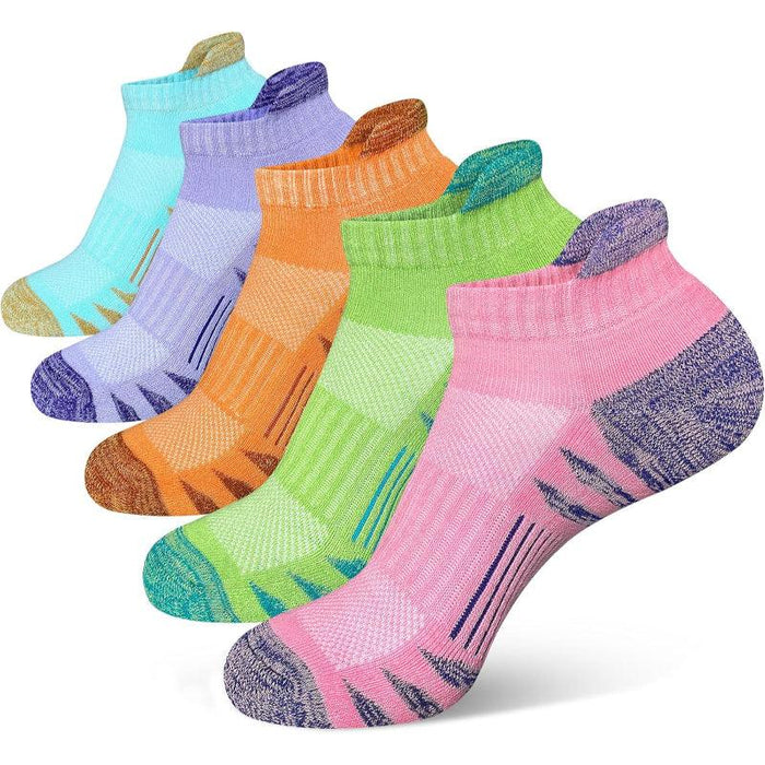 Anti Blister Cushioned Athletic Socks – 5 Pack for Active Comfort