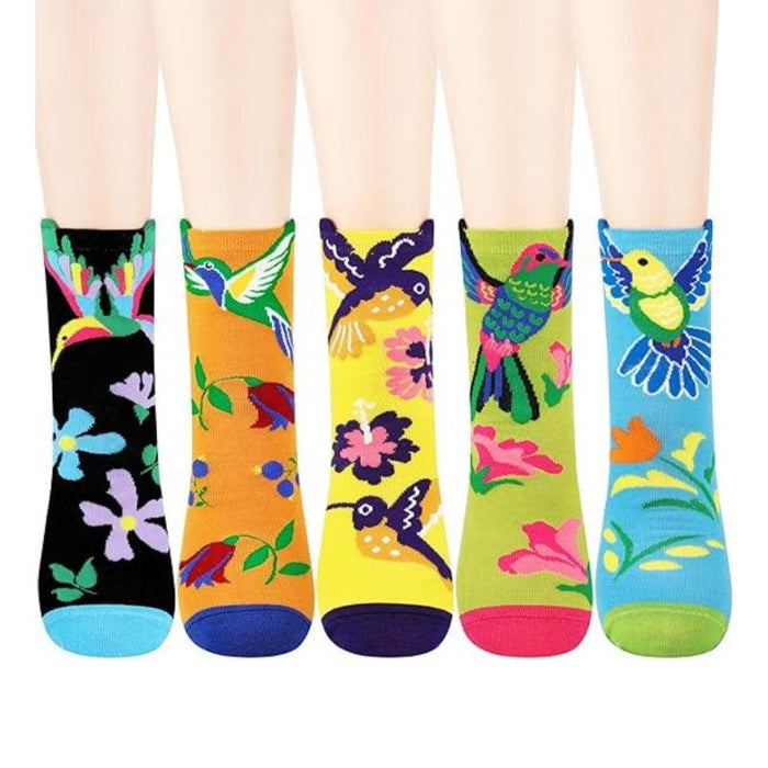 Cartoon Animal Printed Socks – Pack of 5 for Fun and Comfort