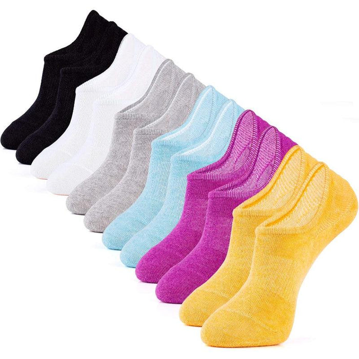 6 Pack Casual Non-Slip Toe Socks – All-Day Comfort and Stability