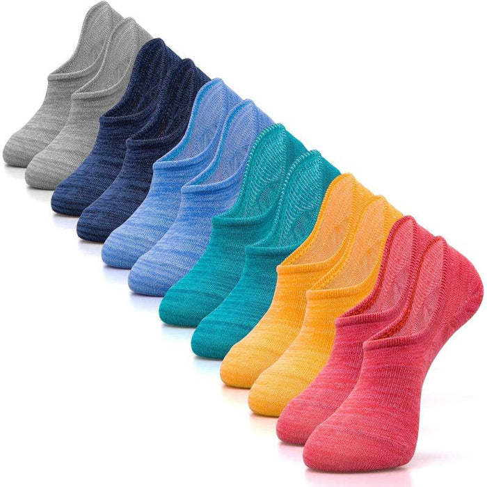 6 Pack Casual Non-Slip Toe Socks – All-Day Comfort and Stability