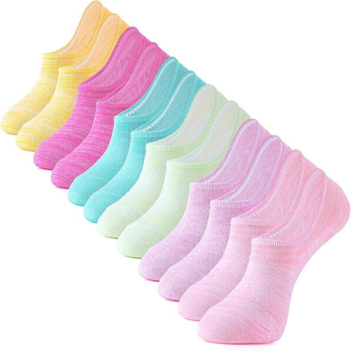 6 Pack Casual Non-Slip Toe Socks – All-Day Comfort and Stability