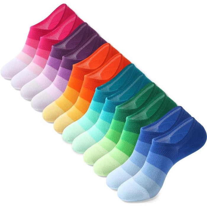 6 Pack Casual Non-Slip Toe Socks – All-Day Comfort and Stability