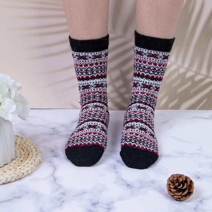 5 Pairs Comfortable Winter Wool Socks – Warmth and Softness