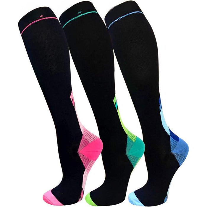 3 Pairs Copper Infused Compression Antimicrobial Socks