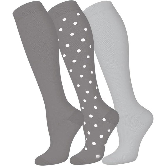 3 Pairs Copper Infused Compression Antimicrobial Socks