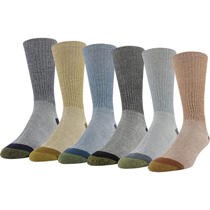 6 Pack Moisture Control Crew Socks – Comfort for Everyday Use