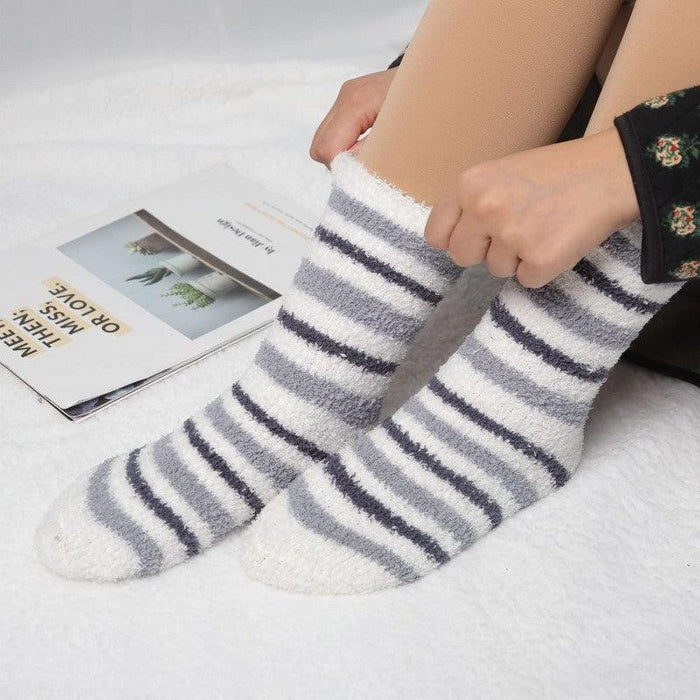 Cozy Fluffy Socks – Soft - Warm and Stylish (6 Pack)