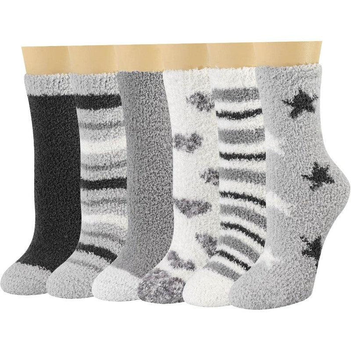 Cozy Fluffy Socks – Soft - Warm and Stylish (6 Pack)