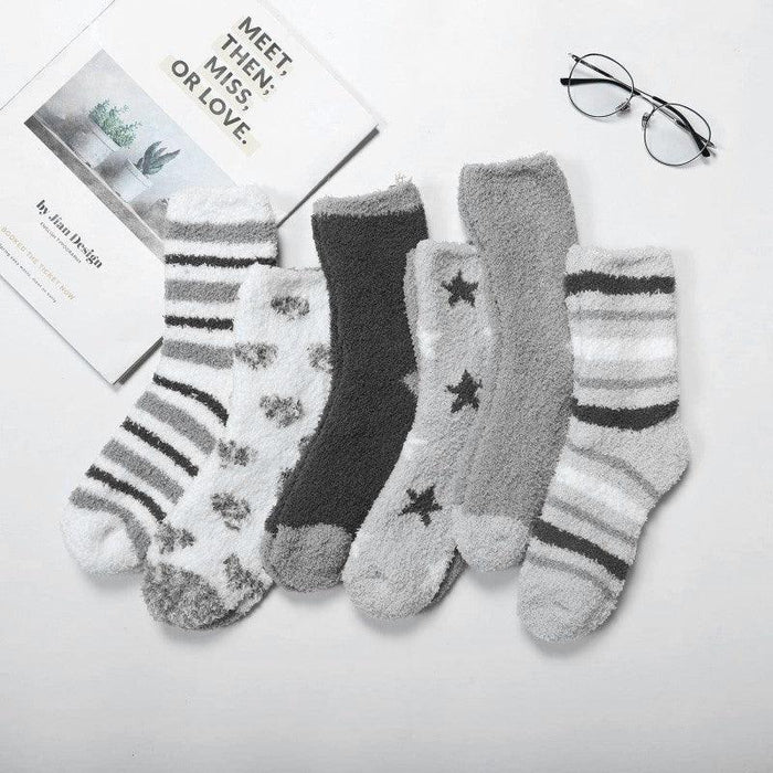 Cozy Fluffy Socks – Soft - Warm and Stylish (6 Pack)