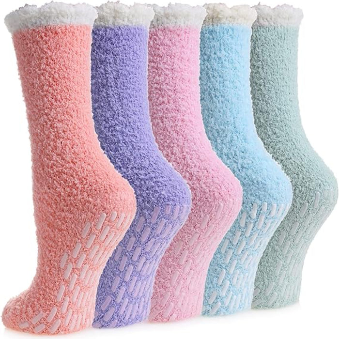 Cozy Non Slip Grips Pack Of 5 Diabetic Socks