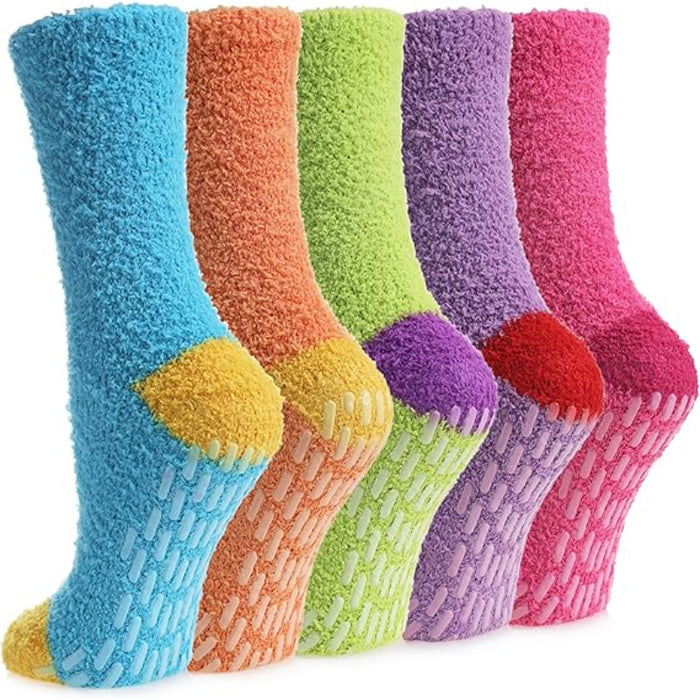 Cozy Non Slip Grips Pack Of 5 Diabetic Socks