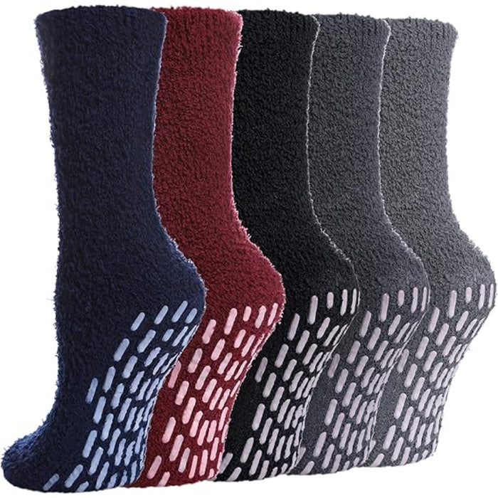 Cozy Non Slip Grips Pack Of 5 Diabetic Socks