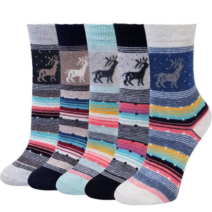 5 Pairs Everyday Cozy Wool Blend Socks – 5 Pairs for Cozy Warmth