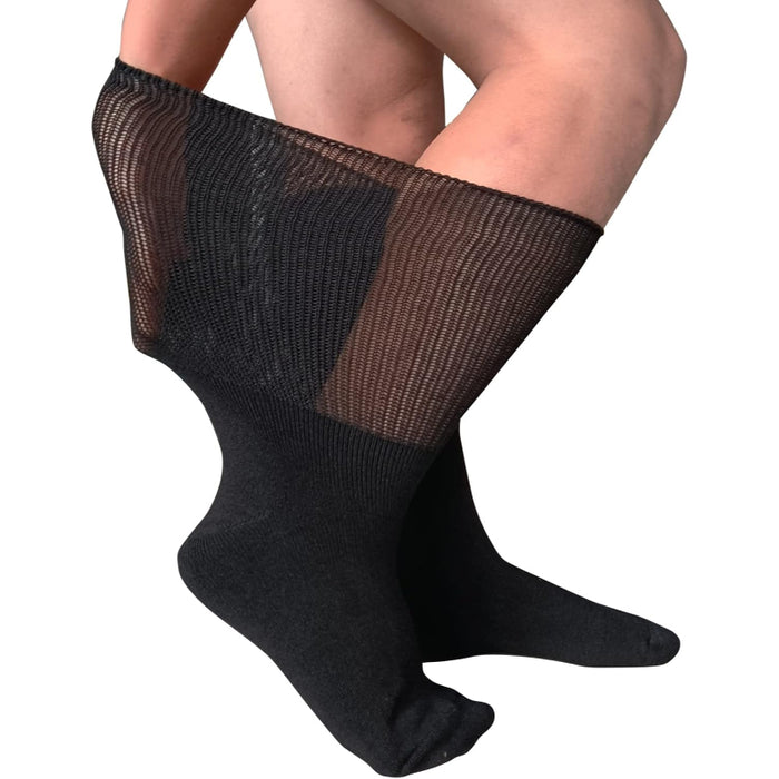 4-Pack Diabetic Comfort Socks - Extra Wide Non-Binding Design