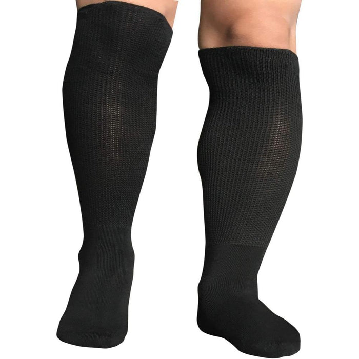 2-Pack High Length Diabetic Socks - Extra Stretch and Comfortable Fit