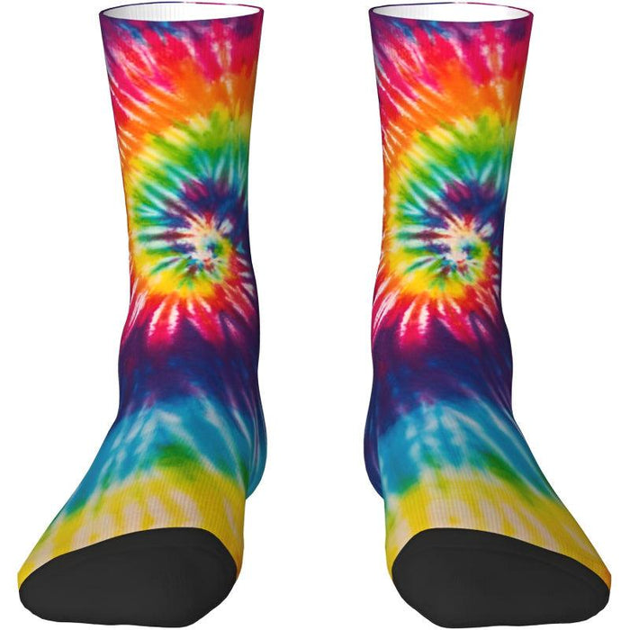 Funny Novelty Style Tie Dye Crew Socks