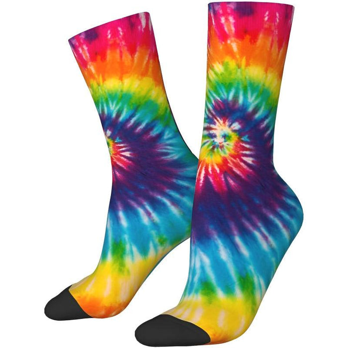 Funny Novelty Style Tie Dye Crew Socks