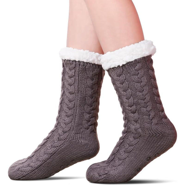 Fuzzy Grippers Diabetic Socks