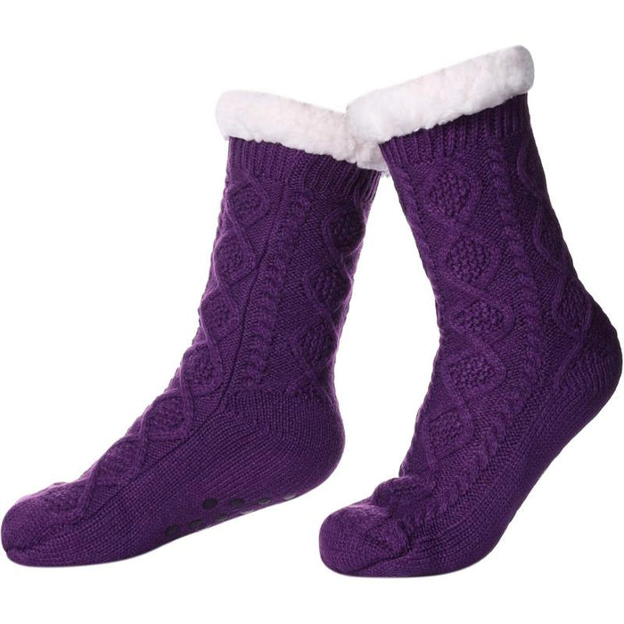 Fuzzy Print Diabetic Socks – Gentle Support and Non-Slip Comfort