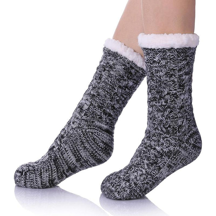 Fuzzy Style Gripper Diabetic Socks