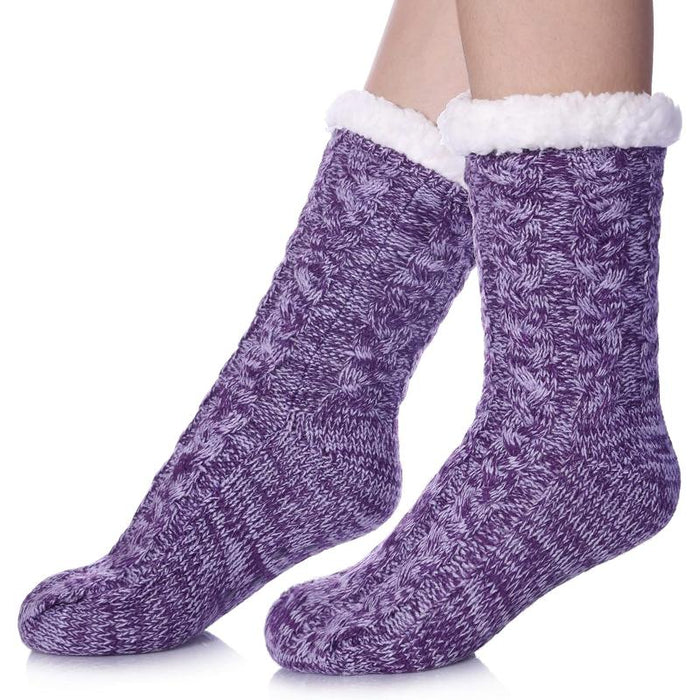 Fuzzy Style Gripper Diabetic Socks