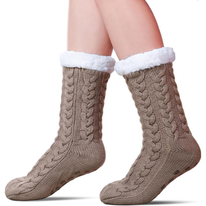 Knit Pattern Grippers Diabetic Socks