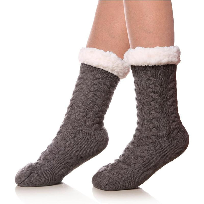 Knit Pattern Grippers Diabetic Socks