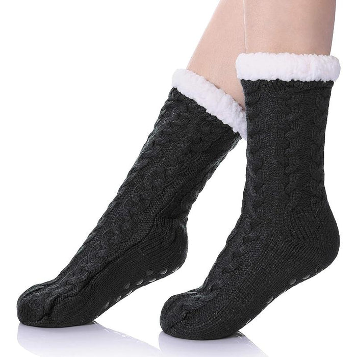 Knit Pattern Grippers Diabetic Socks