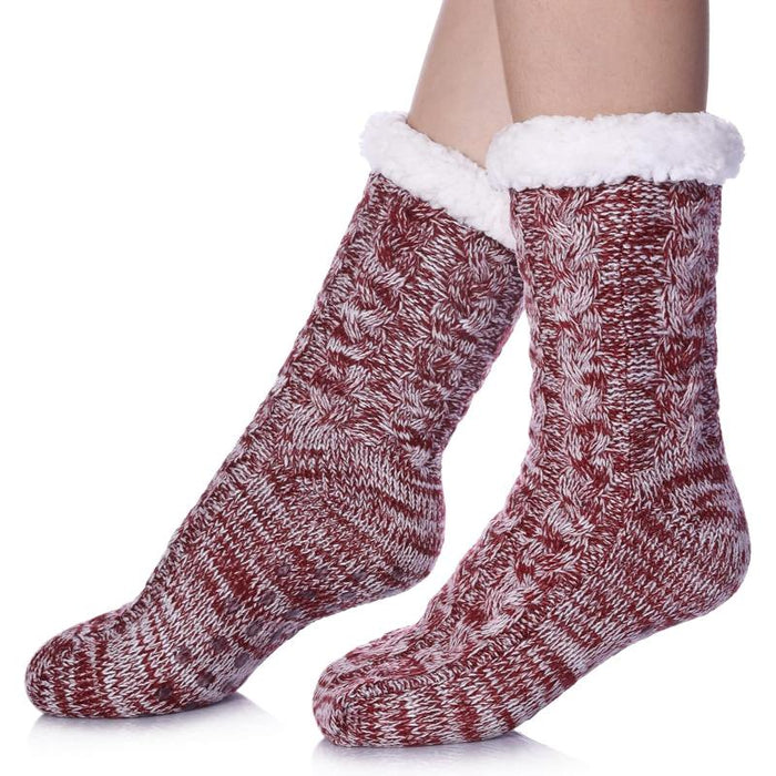 Fuzzy Style Gripper Diabetic Socks