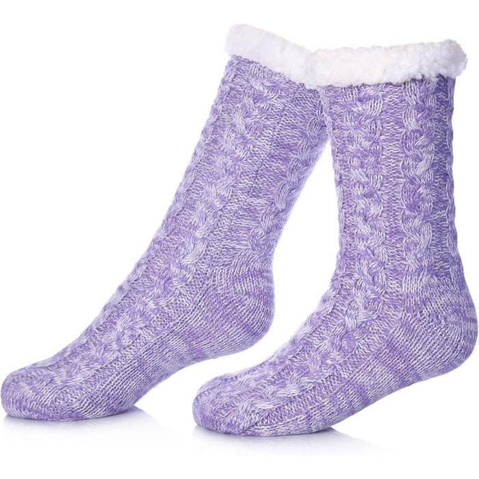 Fuzzy Style Gripper Diabetic Socks