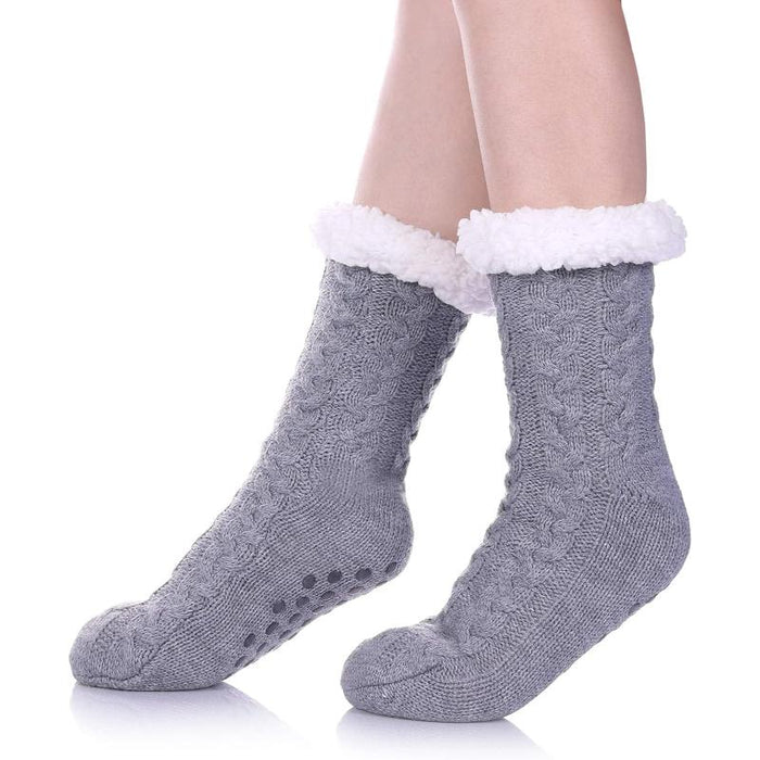 Fuzzy Style Gripper Diabetic Socks