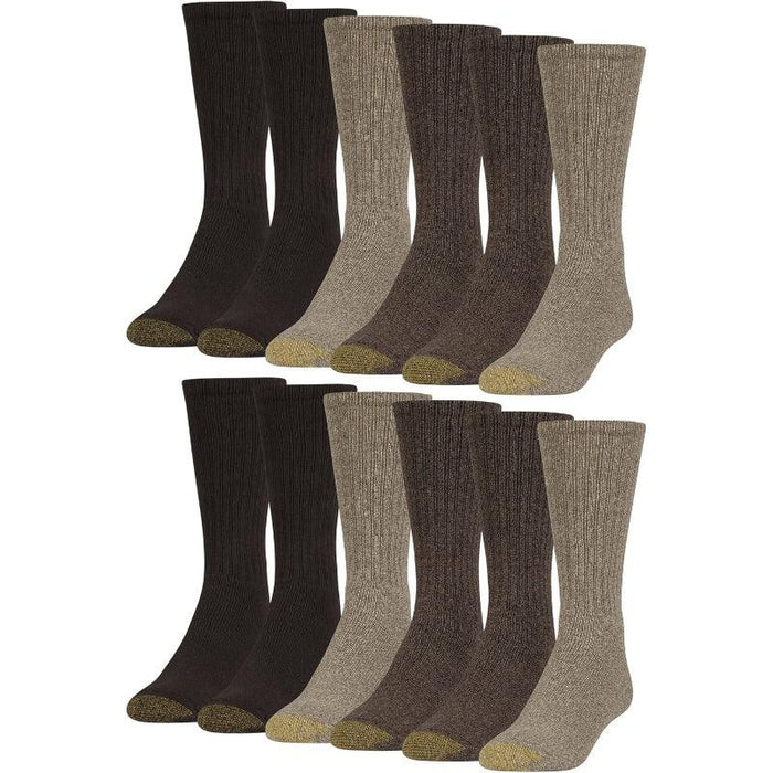 12 Pack Harrington Toe Crew Socks Comfort And Durability - SOCKZ