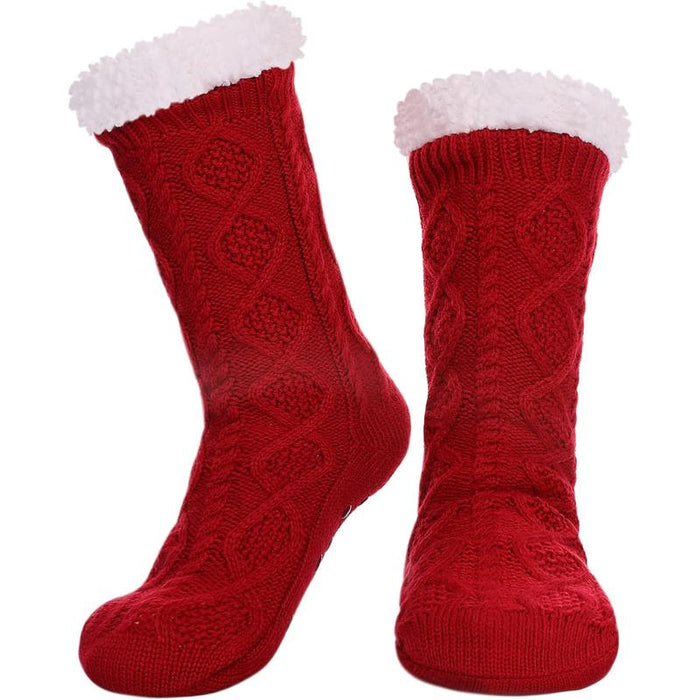 Non Slip Fuzzy Christmas Diabetic Socks