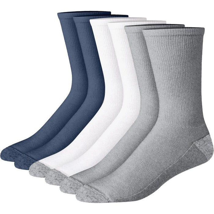 6 Pack Max Cushioned Crew Toe Socks – Comfort and Durability