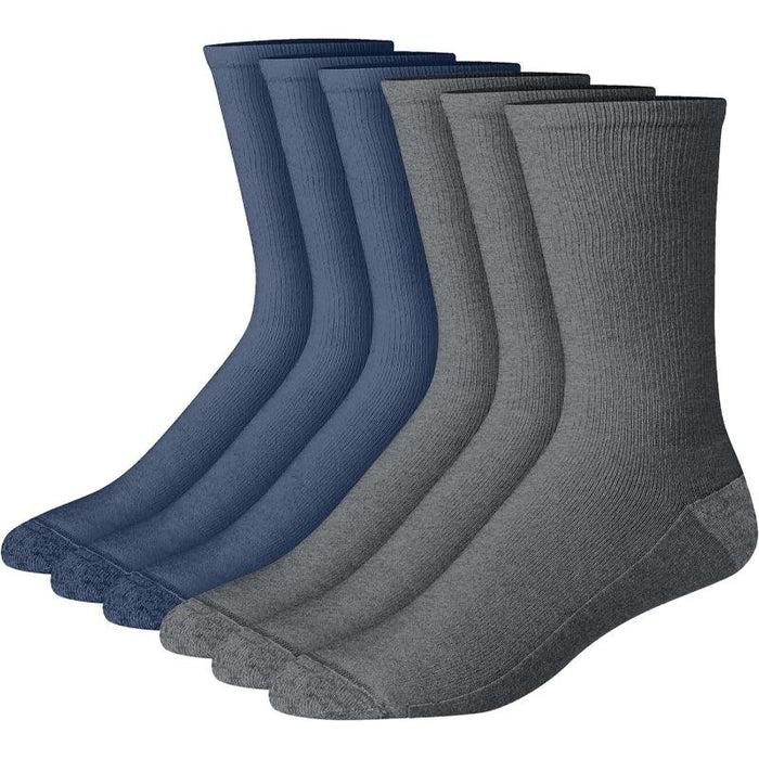 6 Pack Max Cushioned Crew Toe Socks – Comfort and Durability