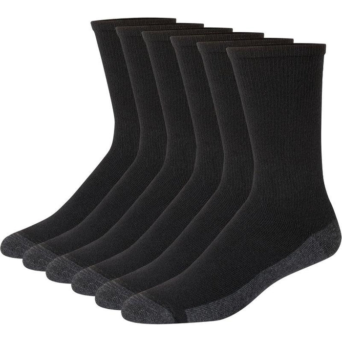 6 Pack Max Cushioned Crew Toe Socks – Comfort and Durability