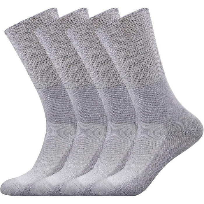 4-Pack Mid Stretch Diabetic Socks - Comfortable and Flexible