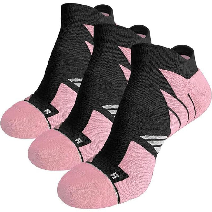 3-Pack Anti-Blister Running Socks - No Show and Comfortable