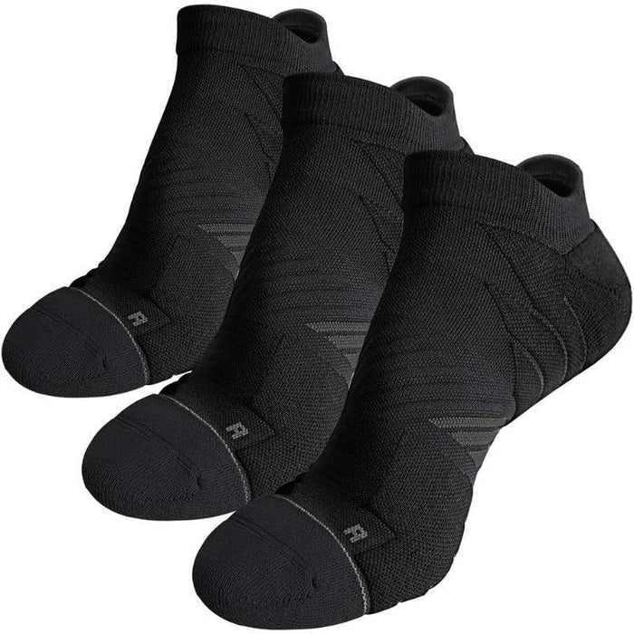 3-Pack Anti-Blister Running Socks - No Show and Comfortable