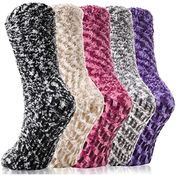 Non Slip Fuzzy Grip Pair Of 5 Diabetic Socks