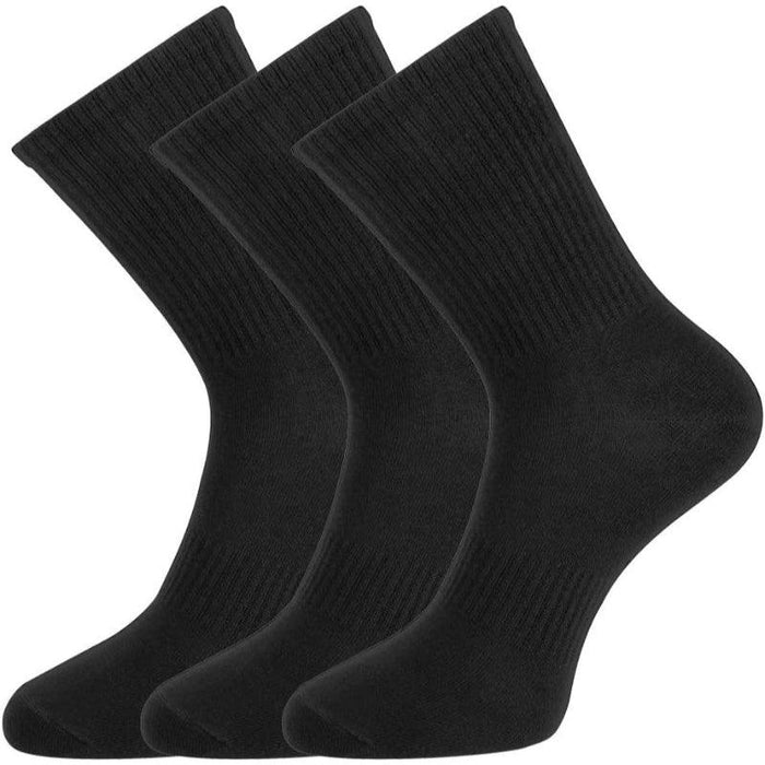 3-Pack Athlete Crew Socks - Odor Resistant and Antimicrobial