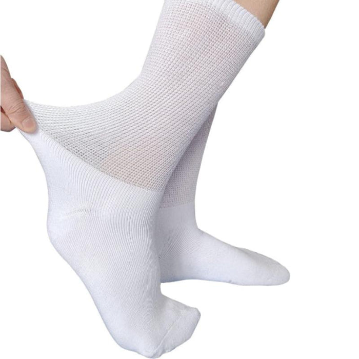 6 Pack Comfy Diabetic Crew Socks – Gentle Fit for Sensitive Feet