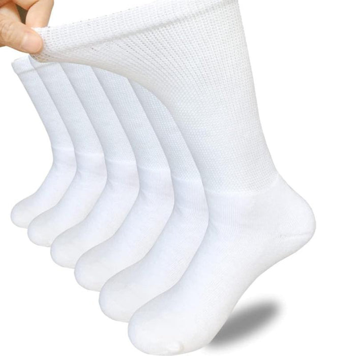 Pack Of 6 Comfy Diabetic Crew Socks