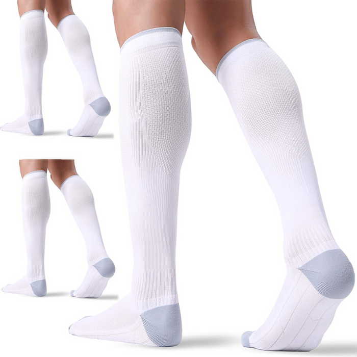 3-Pack Compression Socks - Solid Pattern And Maximum Comfort