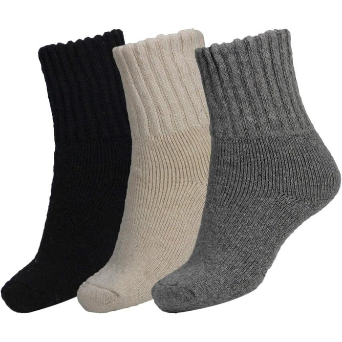 3-Pack Thick Winter Crew Socks - Warm and Cozy