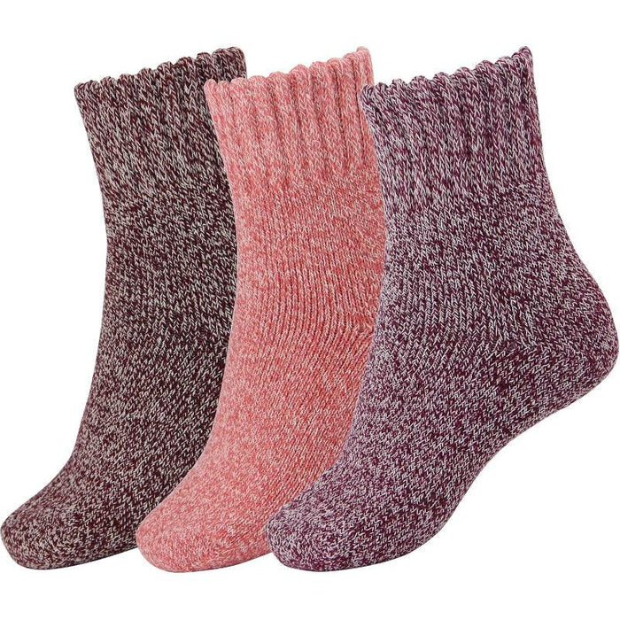 3-Pack Thick Winter Crew Socks - Warm and Cozy